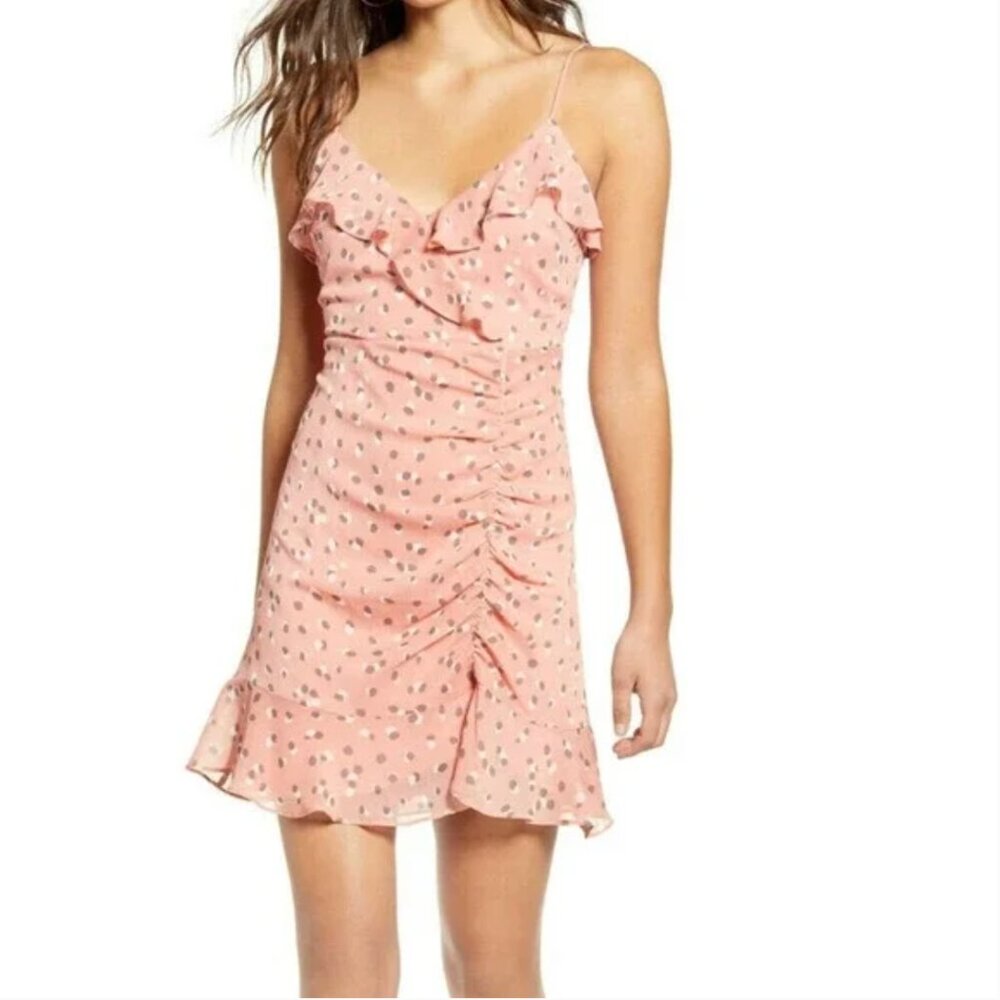 NWOT All In Favor Callie Ruffle Minidress